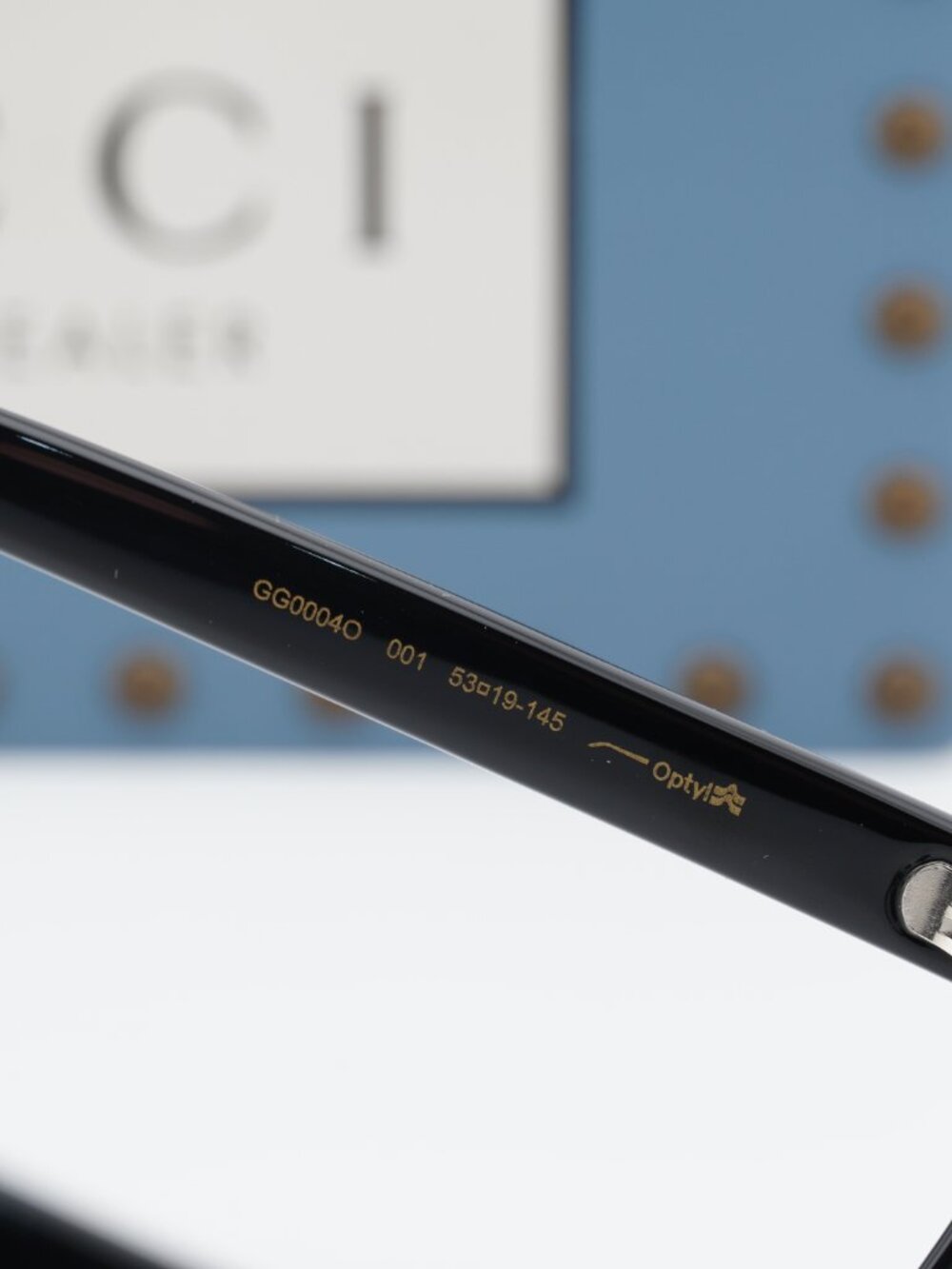 Gucci GG0004O 001 Square Eyeglasses - Black 53mm - Picture 7 of 10